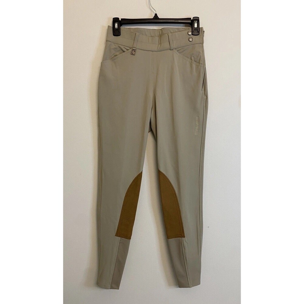 NWT ROMFH Daniella Derby Classic Side Patch Breeches Sz 28 Long White Sand Beige